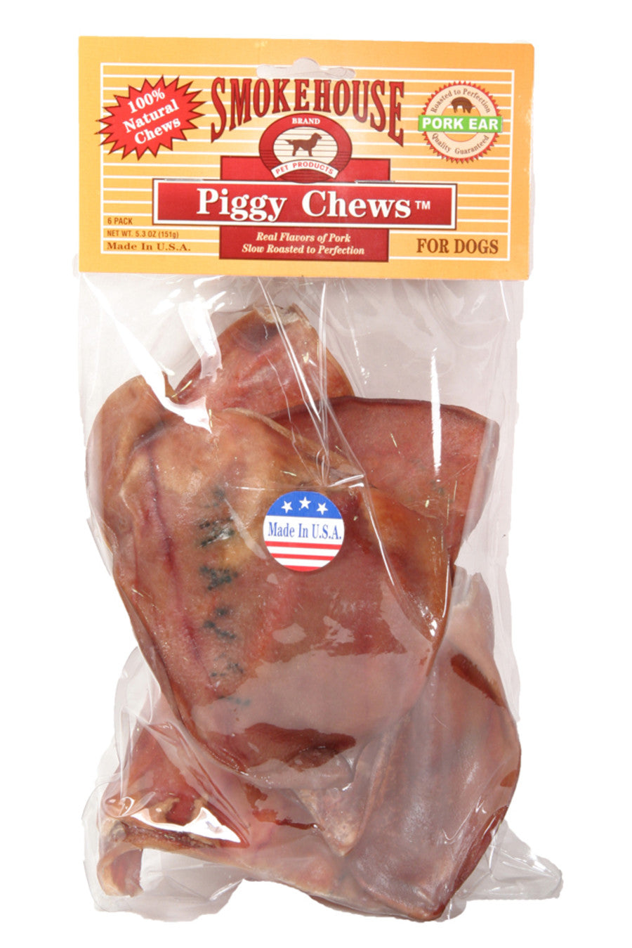 PIG EARS 6/PK BAG 50200 SMOKEH