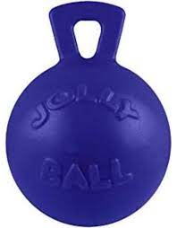 JOLLY BALL W/HANDLE BLUE 10"