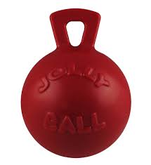 JOLLY BALL W/HANDLE RED 10"