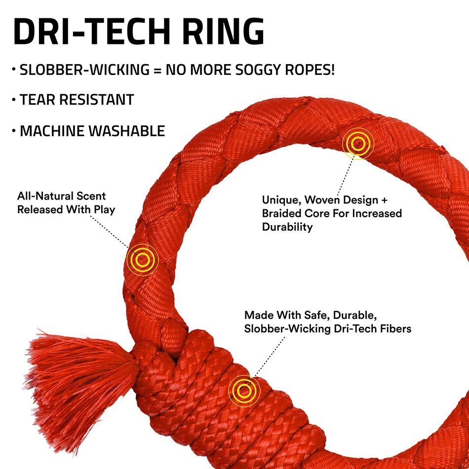 Playology Dri-Tech Ring Beef Scented Dog Toy Large