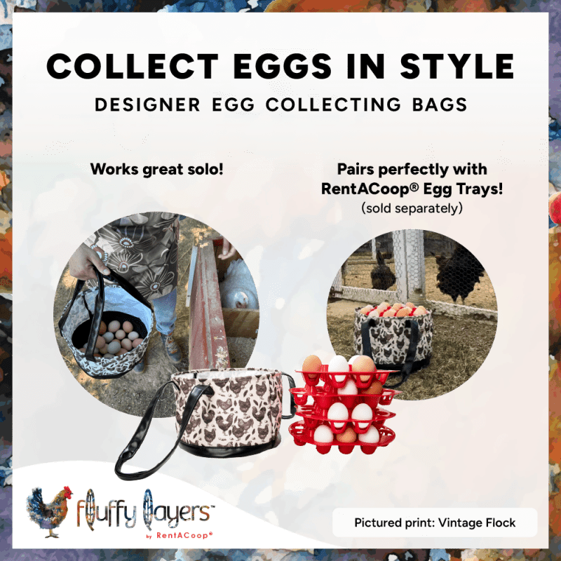 Fluffy Layers by RentACoop Egg Collecting Bag - Vintage Flock