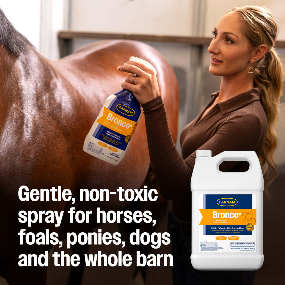 Farnam Bronco e Equine Fly Spray Plus Citronella Scent Spray Refill 1gal
