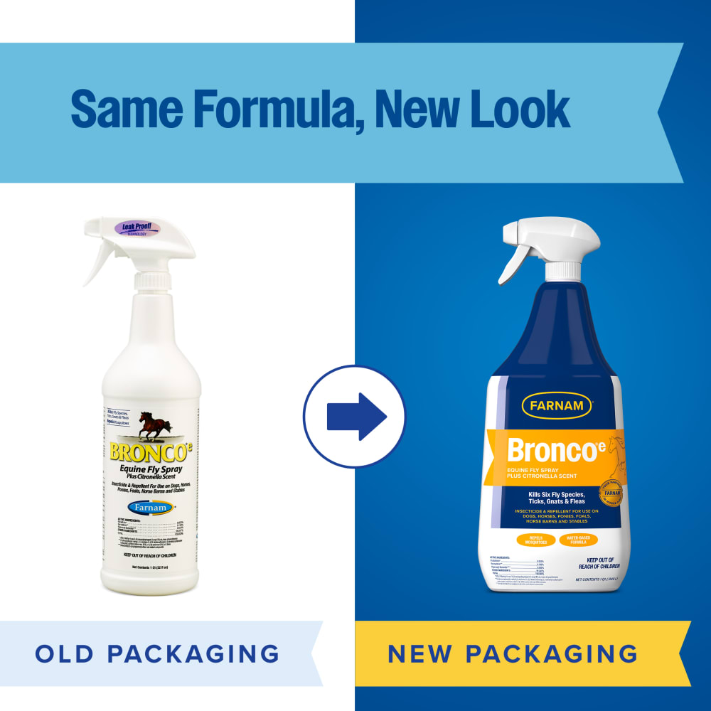 Farnam Bronco e Equine Fly Spray Plus Citronella Scent 32oz