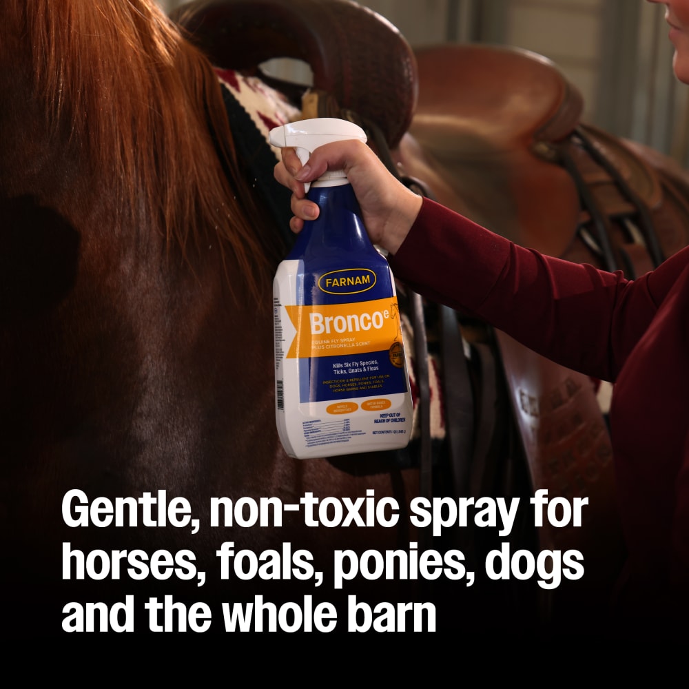 Farnam Bronco e Equine Fly Spray Plus Citronella Scent 32oz
