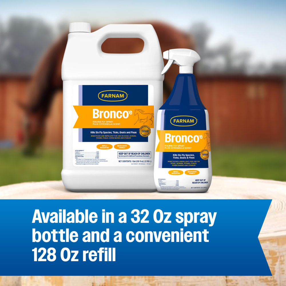 Farnam Bronco e Equine Fly Spray Plus Citronella Scent 32oz