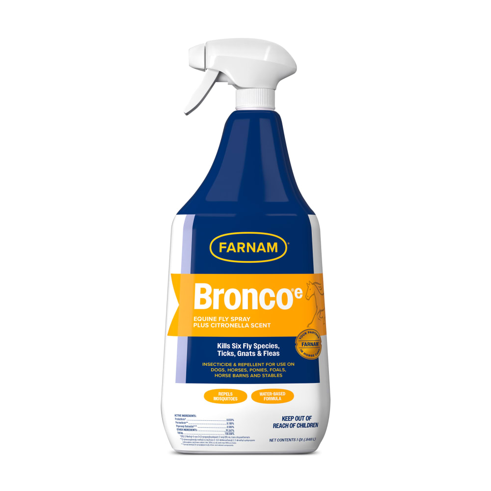 Farnam Bronco e Equine Fly Spray Plus Citronella Scent 32oz