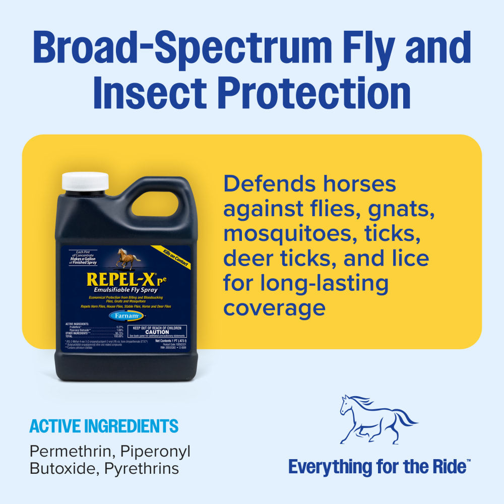 Farnam Repel-X pe Emulsifiable Equine Fly Spray Concentrate 32oz