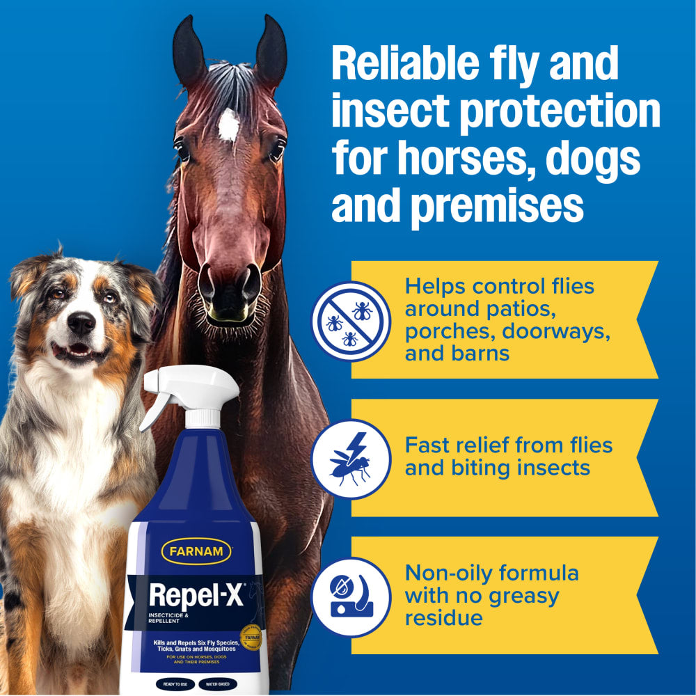 Farnam Repel-X Water Based Fly Spray for Horses 32oz