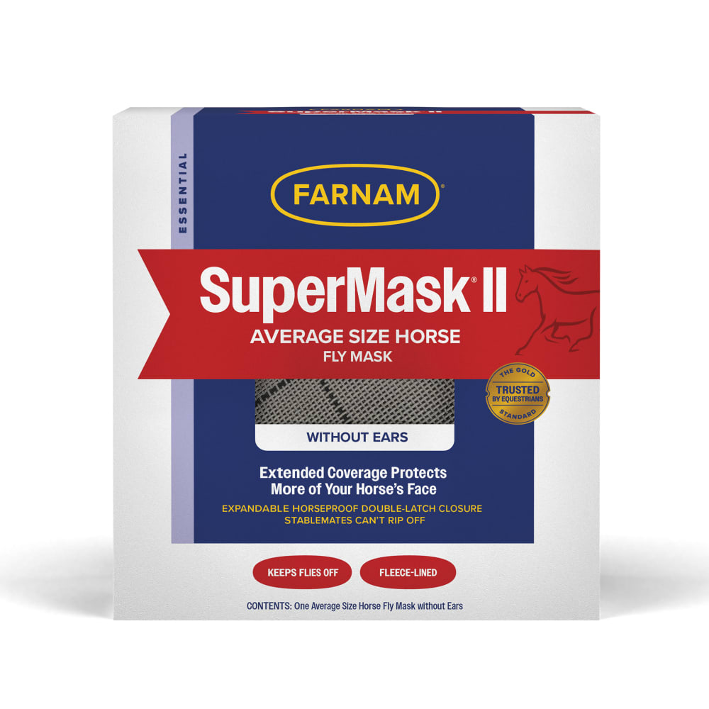 Farnam SuperMask II Horse Fly Mask Average without Ears Assorted Colors