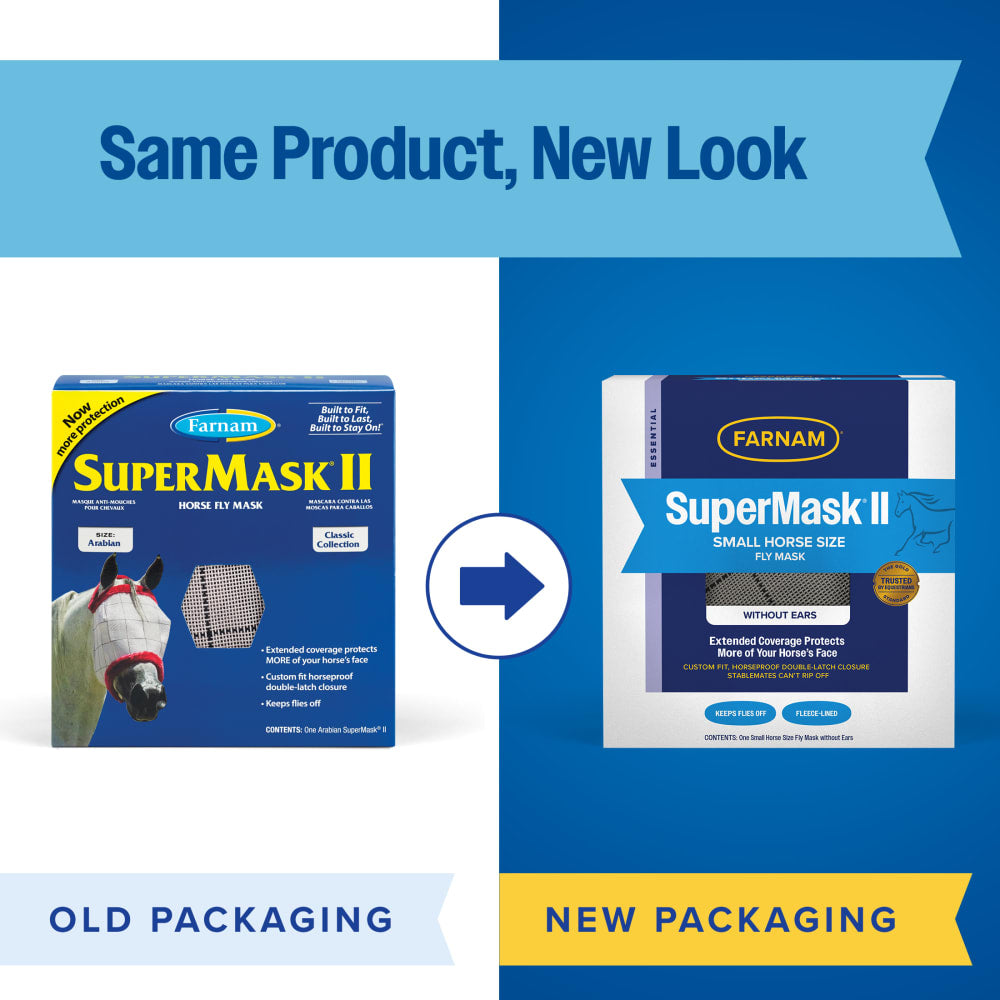 Farnam SuperMask II Small Horse Fly Mask without Ears Assorted Colors