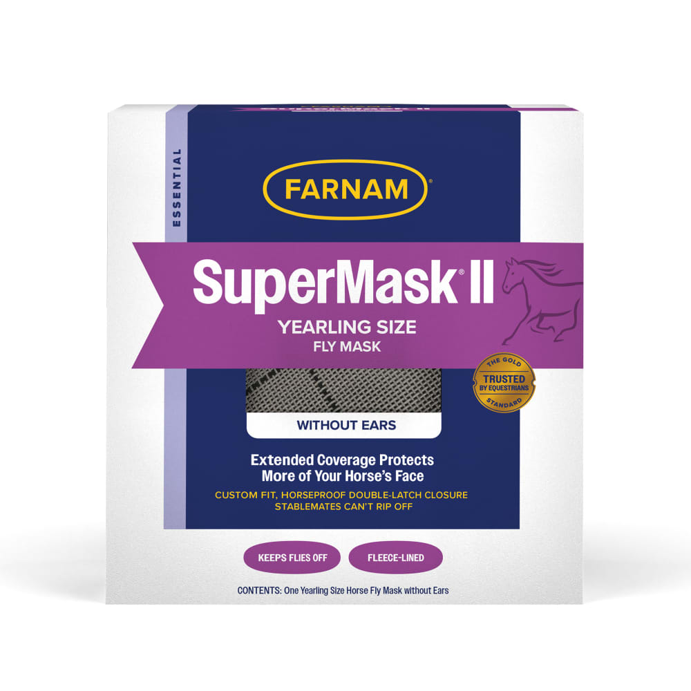 Farnam SuperMask II Yearling Fly Mask without Ears Assorted Colors