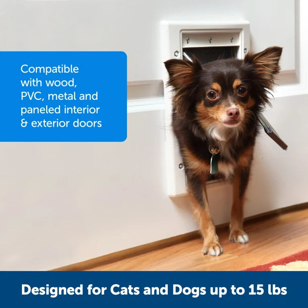 PetSafe Plastic Pet Door with White Frame Medium