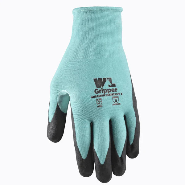 Women's Teal Nitrile Coated Grip Gloves Large 1 Pair