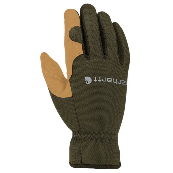 Carhartt Women's Indoor/Outdoor Work Gloves Green/Yellow Medium 1 pair