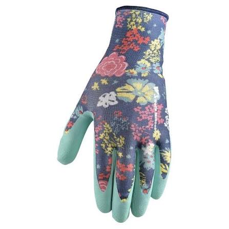 Wells Lamont Women's Indoor/Outdoor Floral Gardening Gloves Multicolor Medium 2 pk