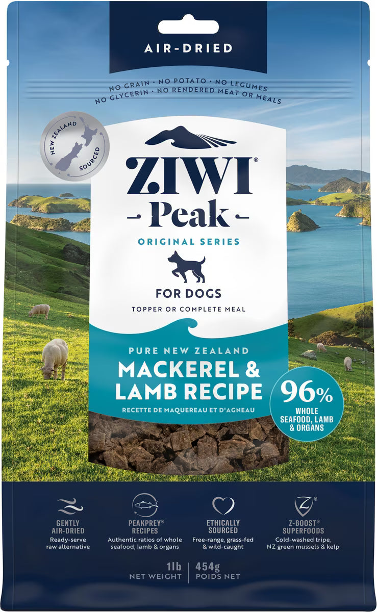 ZIWI Peak Mackerel & Lamb Grain-Free Air-Dried Dog Food 16oz