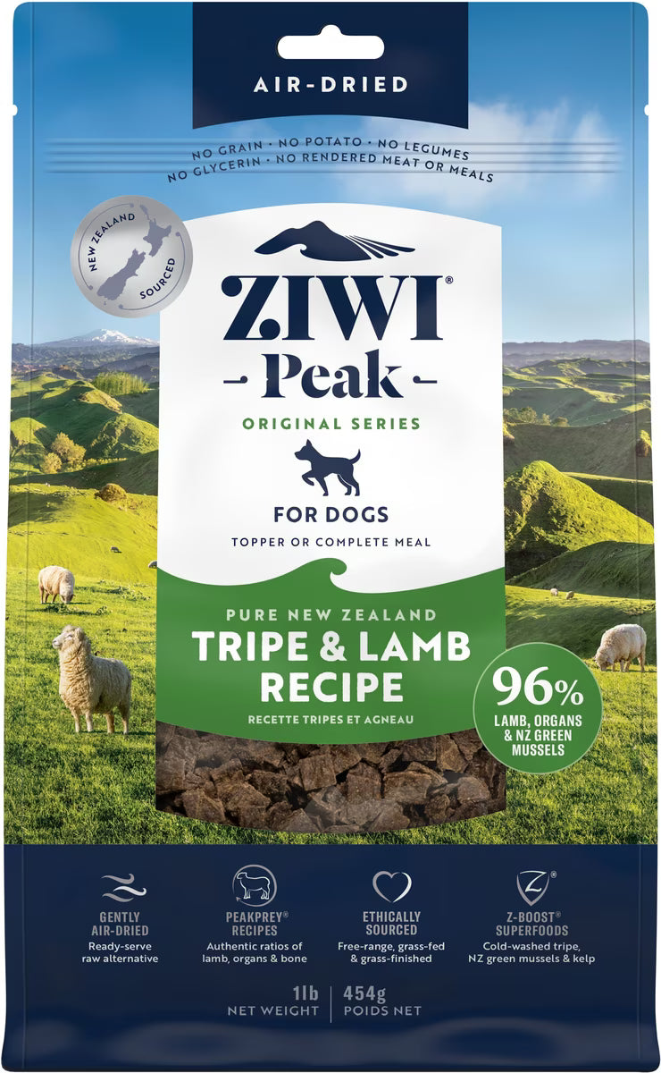 ZIWI Peak Tripe & Lamb Grain-Free Air-Dried Dog Food 2.2LB