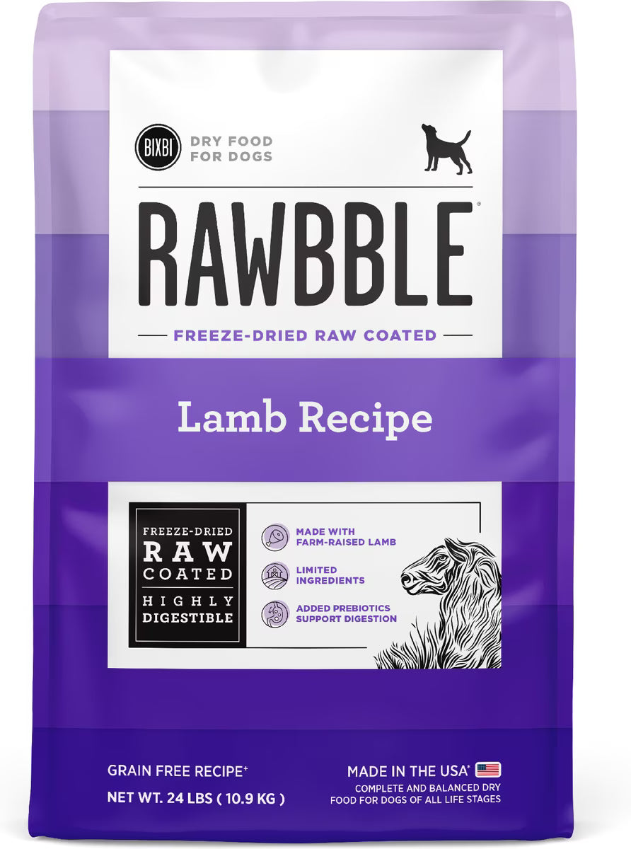 Bixbi Rawbble Fresh Lamb Recipe Grain-Free Dry Dog Food 4lb