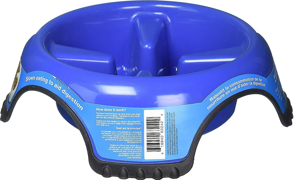 JW Pet Skid Stop Plastic Slow Feeder 6cups