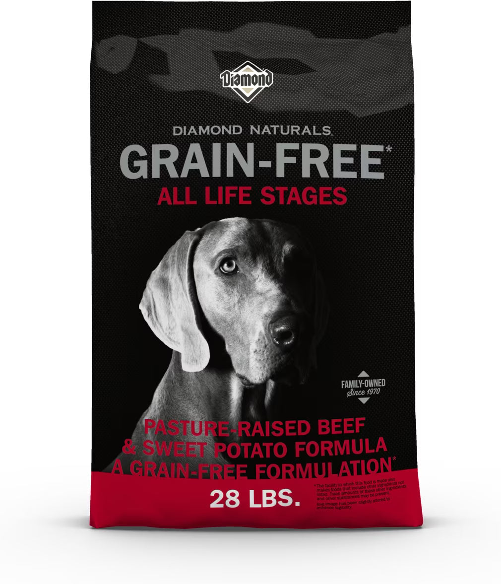 Diamond Naturals Grain-Free Beef & Sweet Potato Formula Dry Dog Food 28lb