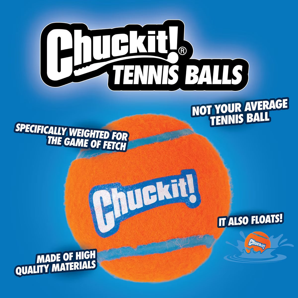 Chuckit! Tennis Balls for Dogs 2pk Large