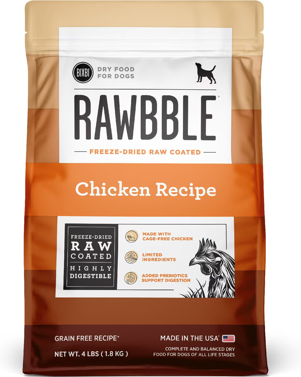 Bixbi Rawbble Fresh Chicken Recipe Grain-Free Dry Dog Food 4lb