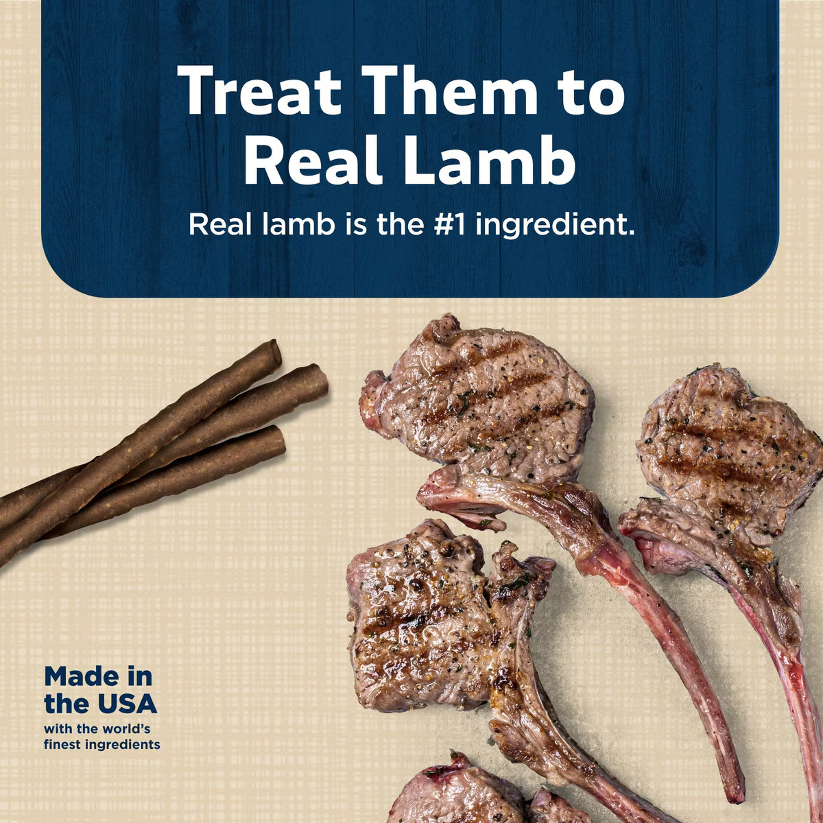 Blue Buffalo Lamb Recipe Stix Pepperoni Style Dog Treats 5oz