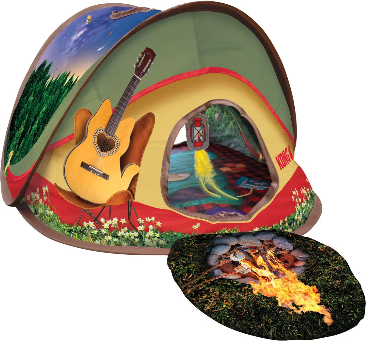 Kong Cat Toy Play Spaces Glamping Tent with Catnip