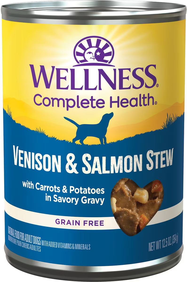 Wellness Venison & Salmon Stew with Potatoes & Carrots Canned Dog Food 12.5oz