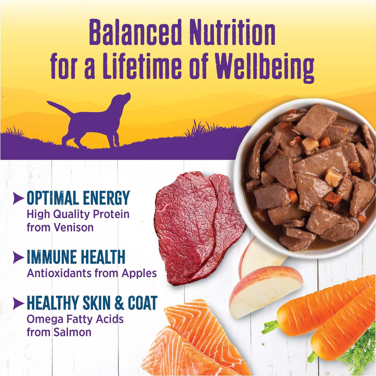 Wellness Venison & Salmon Stew with Potatoes & Carrots Canned Dog Food 12.5oz