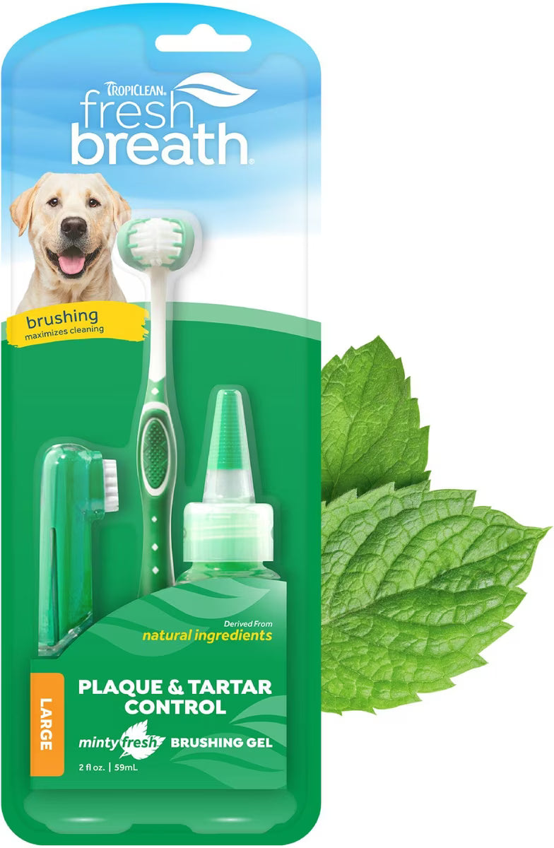 TropiClean Fresh Breath Oral Care Kit For Large Dogs