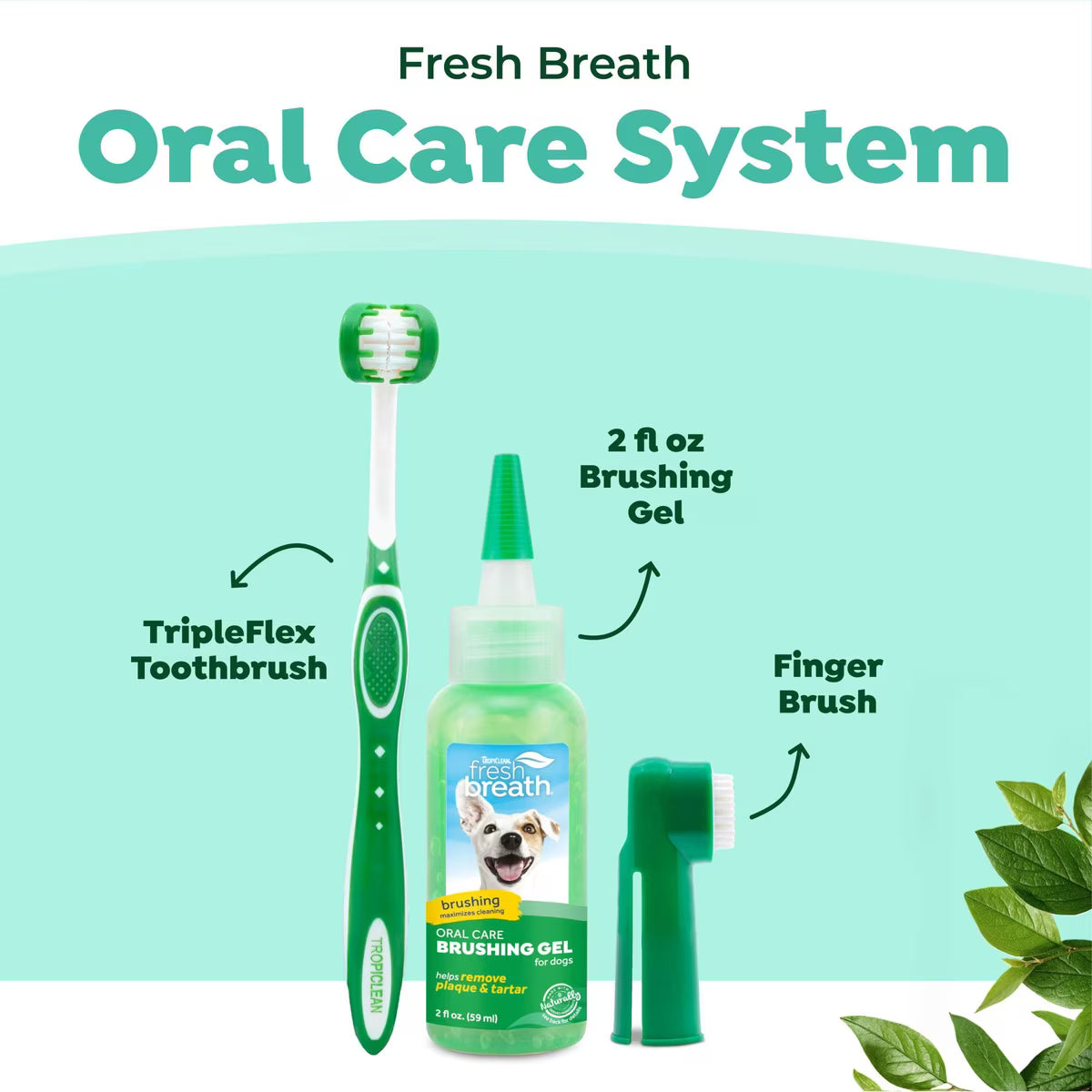 TropiClean Fresh Breath Oral Care Kit For Large Dogs