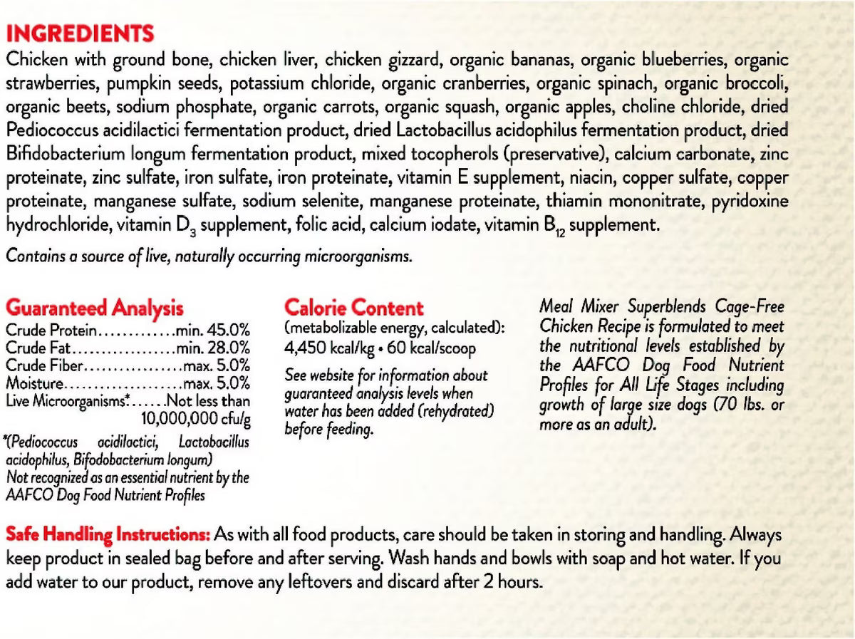 STELLA AND CHEWY'S Cage-Free Chicken SuperBlends for Dogs 3.2oz