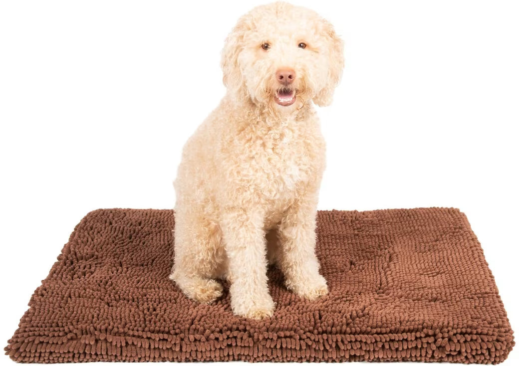 Dog Gone Smart Ultra-Absorbent Microfiber Crate & Travel Dirty Dog Cushion Pad Brown Medium