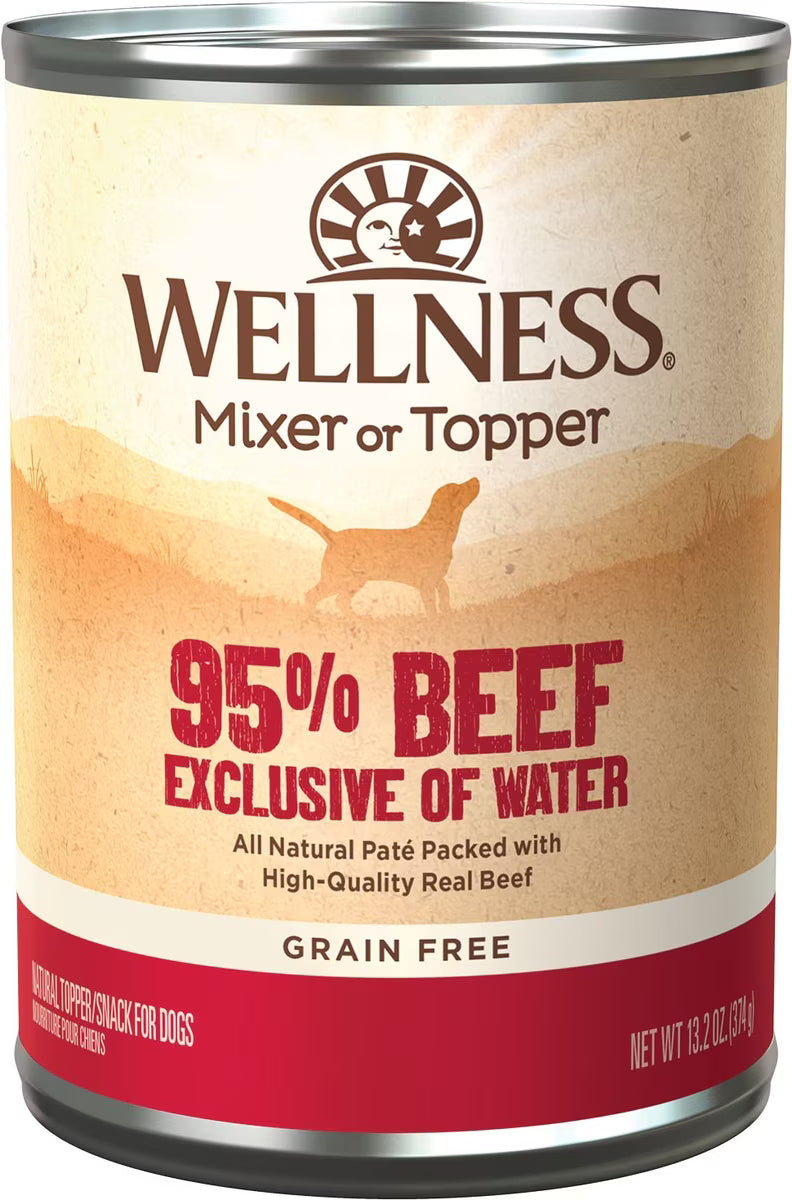 Wellness 95% Beef Grain-Free Canned Dog Food 13.2oz