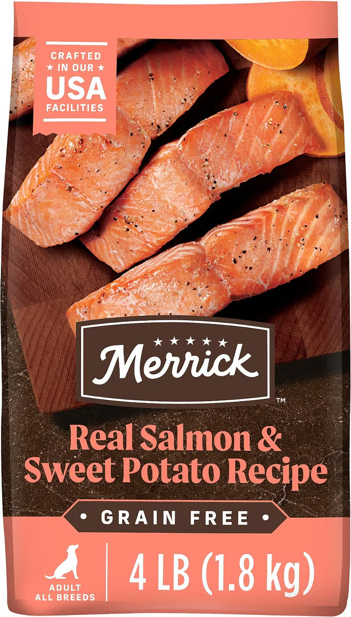Merrick Grain-Free Real Salmon & Sweet Potato Recipe Dry Dog Food 4lb