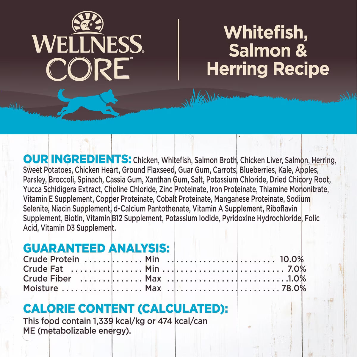 Wellness CORE Grain-Free Whitefish, Salmon & Herring Formula Canned Dog Food 12.5oz