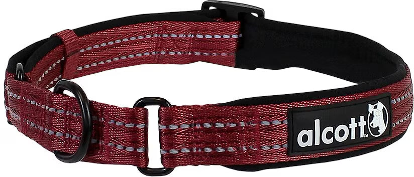 Alcott Adventures Reflective Martingale Dog Collar Red Large