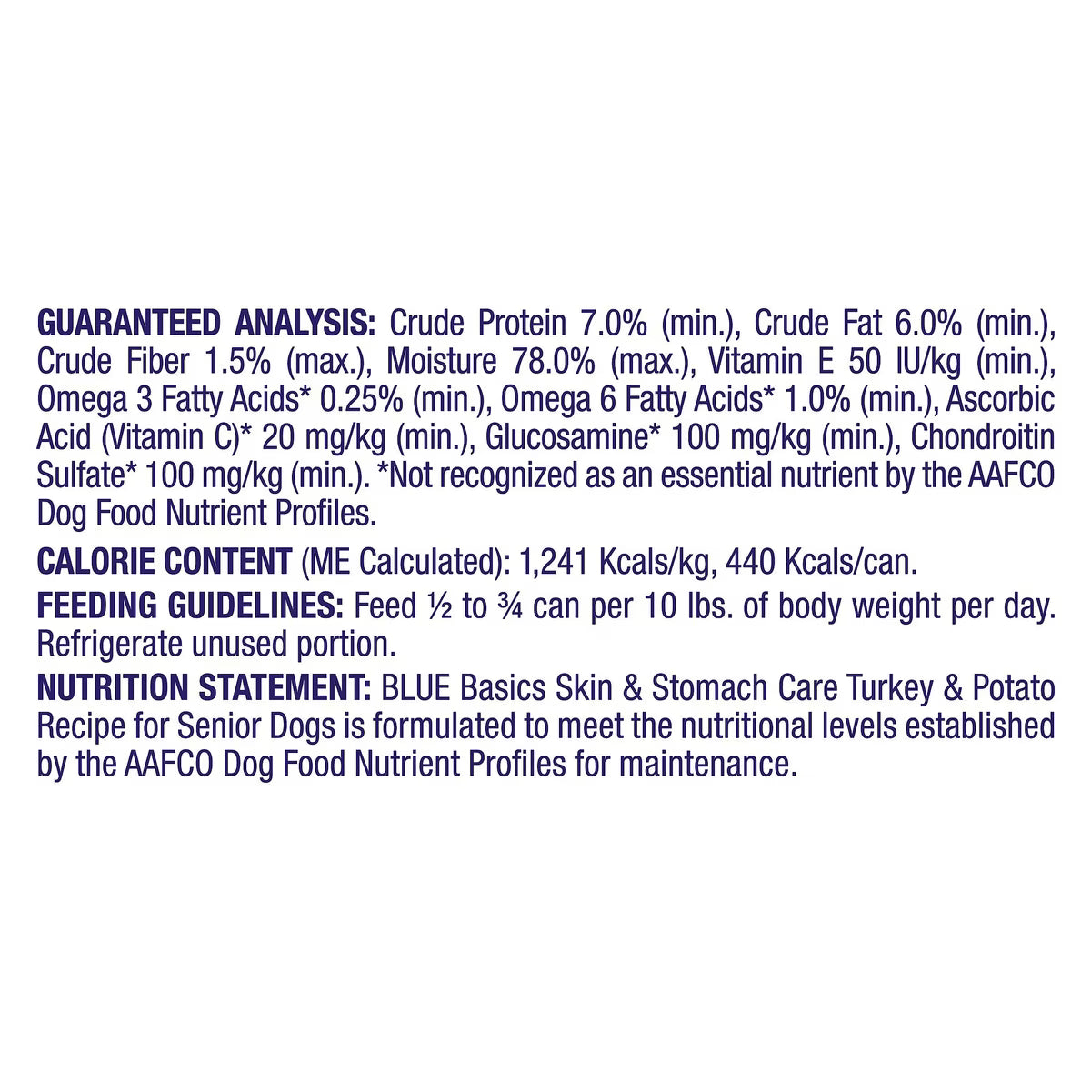Blue Buffalo Basics Skin & Stomach Care Grain-Free Turkey & Potato Canned Dog Food 12.5oz