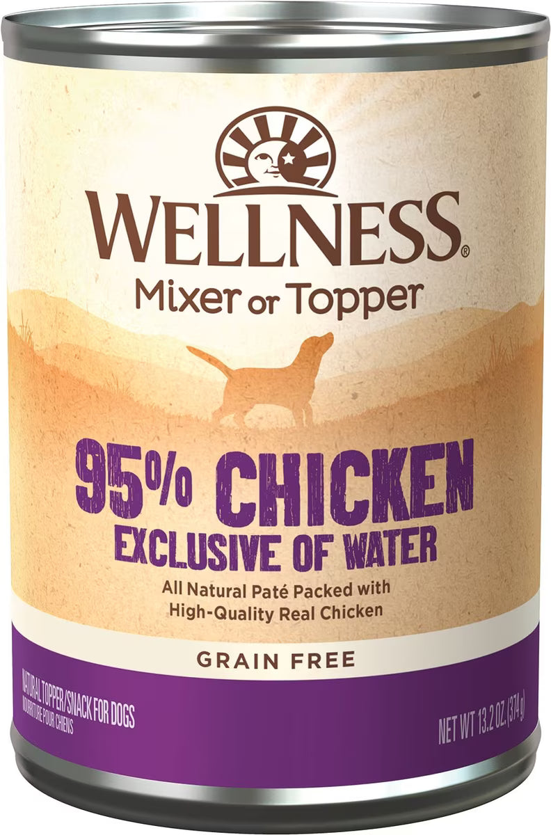 Wellness 95% Chicken Grain-Free Natural Canned Dog Food 13.2oz
