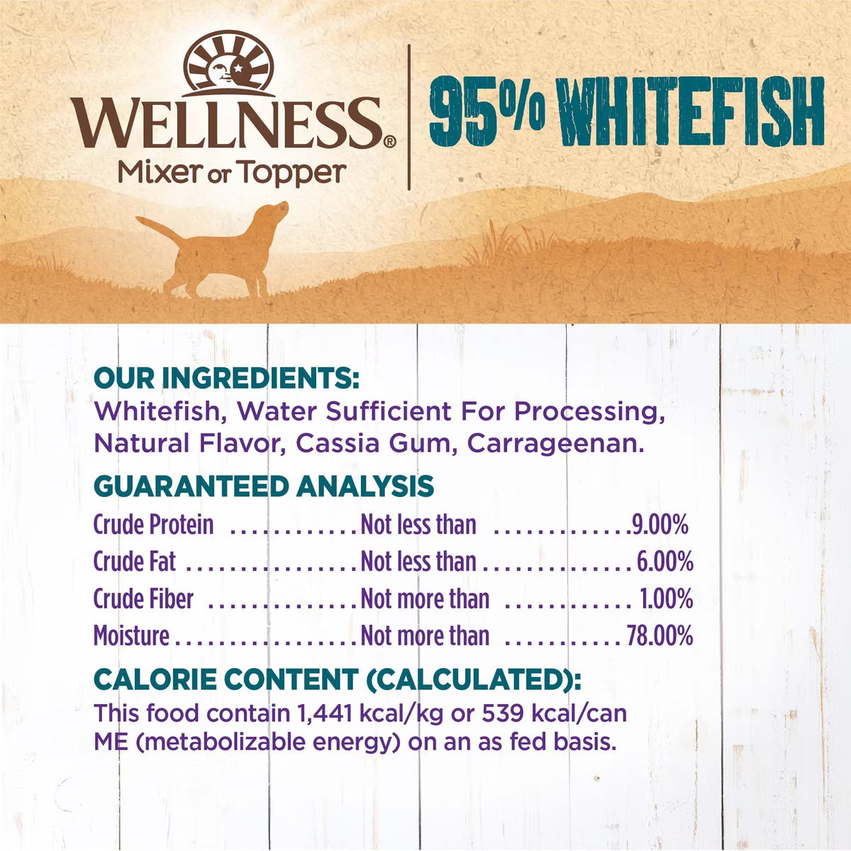 Wellness 95% Whitefish Natural Grain-Free 13.2 oz