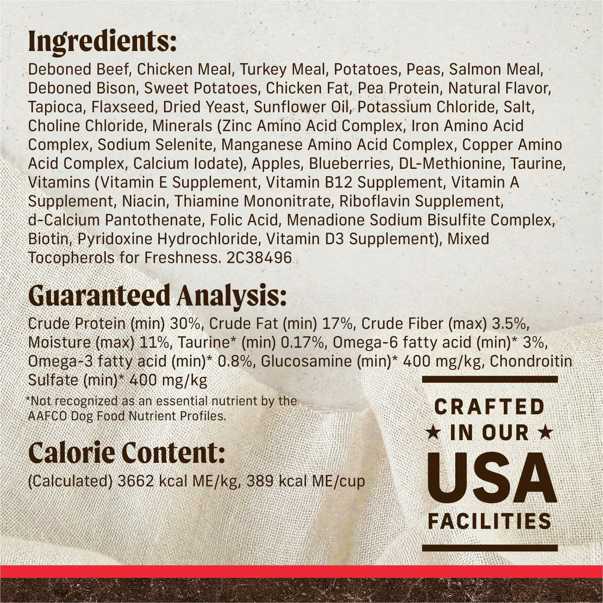Merrick Grain-Free Dry Dog Food Real Bison, Beef & Sweet Potato Recipe 22lb