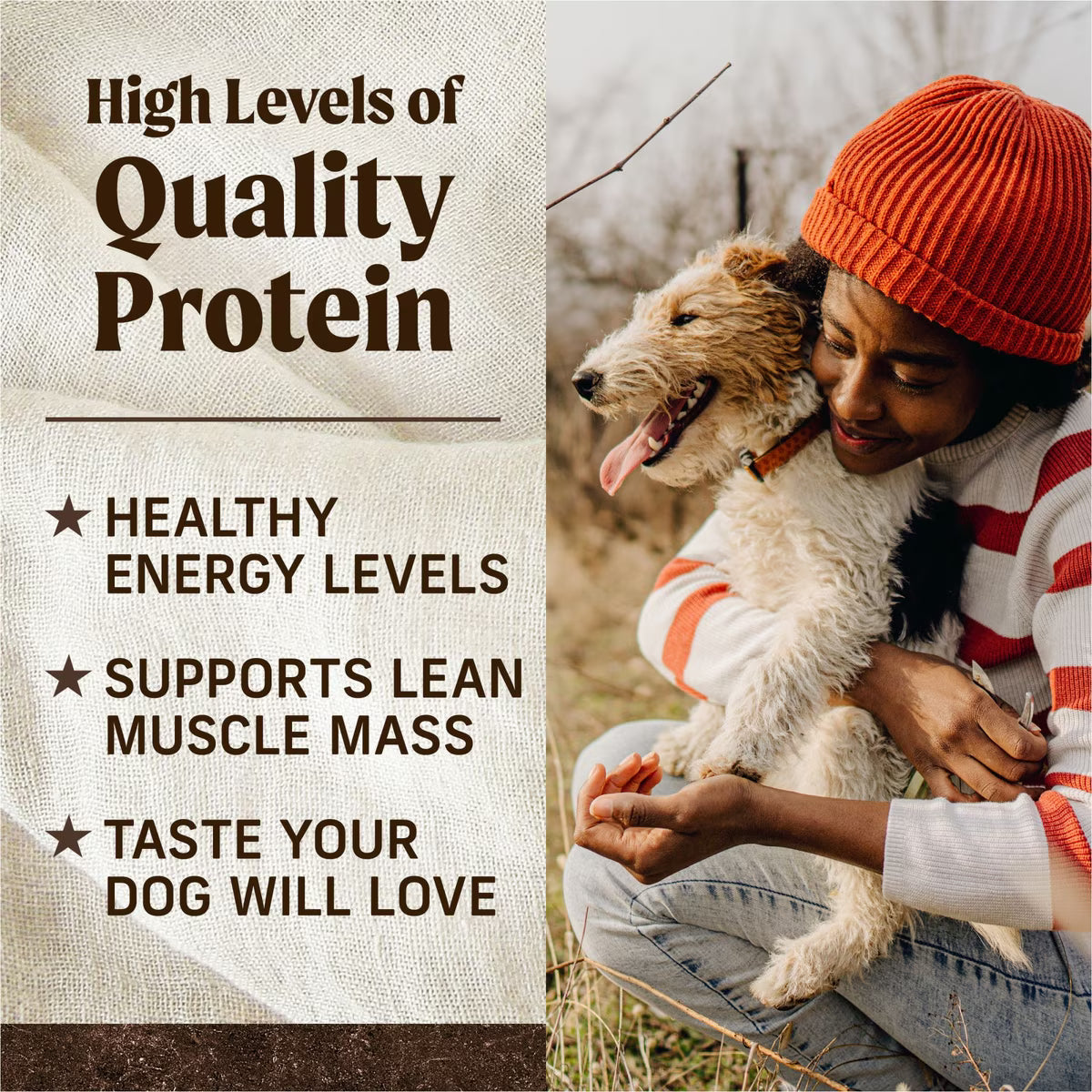 Merrick Grain-Free Dry Dog Food Real Bison, Beef & Sweet Potato Recipe 22lb