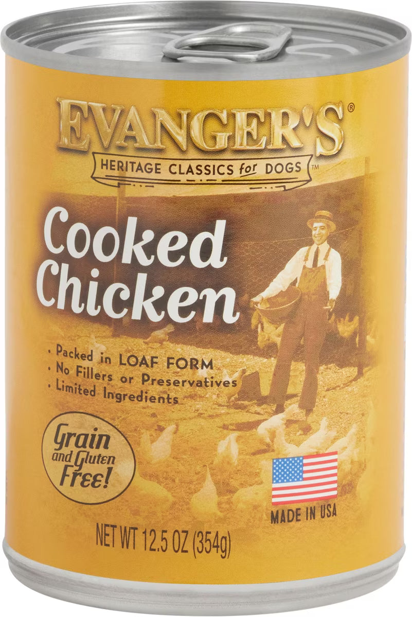 Evanger's Cooked Chicken Grain-Free Canned Dog Food 13oz