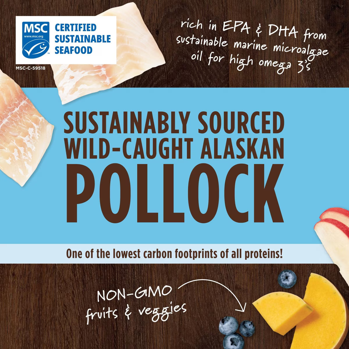 Instinct Raw Boost Mixers Wild Caught Alaskan Pollock Recipe High-Protein Grain-Free Freeze-Dried Dog Food Topper 5oz