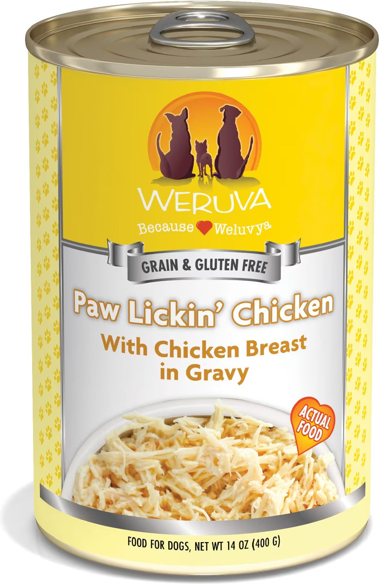 Weruva Paw Lickin' Chicken in Gravy Grain-Free Canned Dog Food 14oz