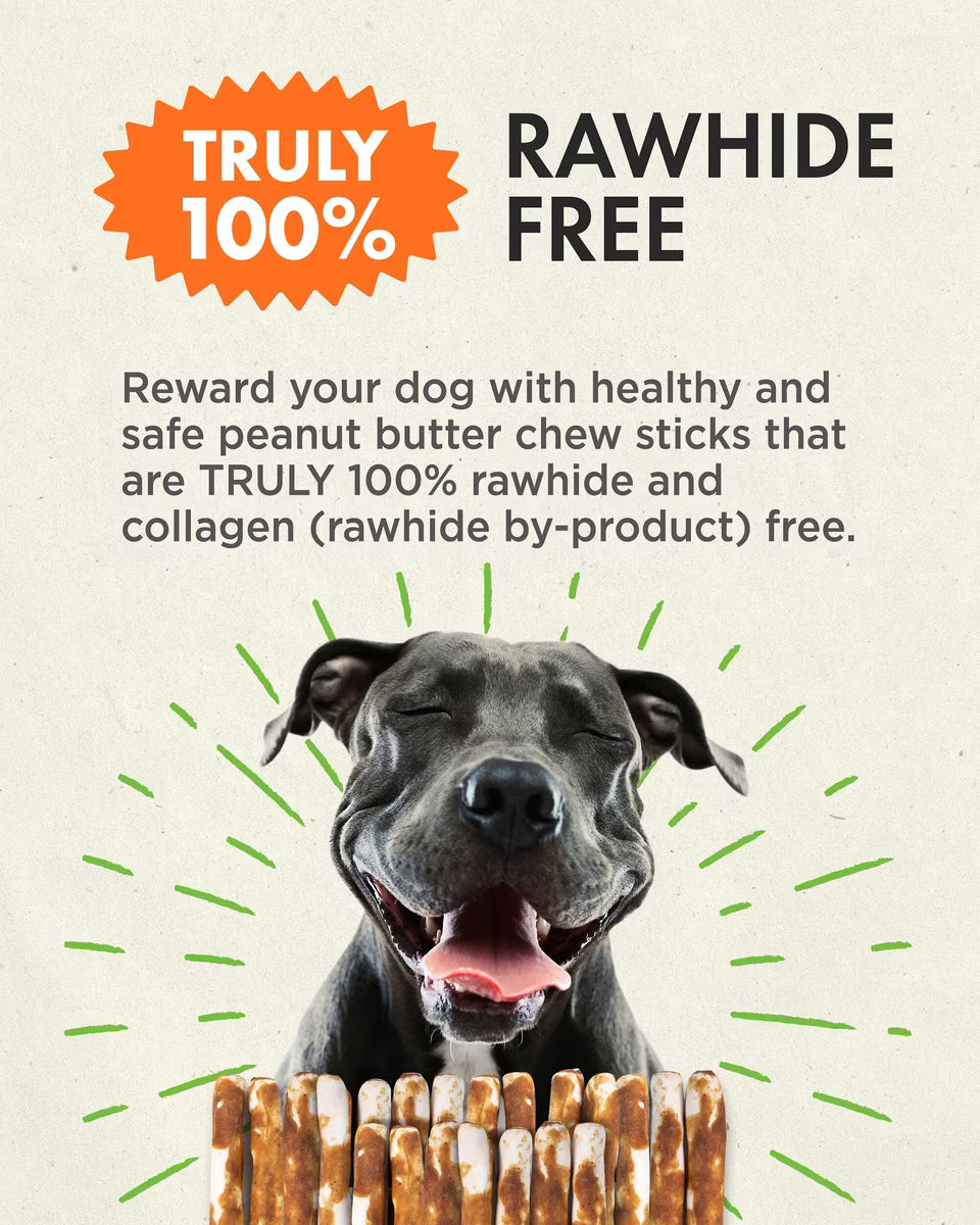 Canine Naturals Hide Free Peanut Butter Flavored Sticks for Dogs 40 pack
