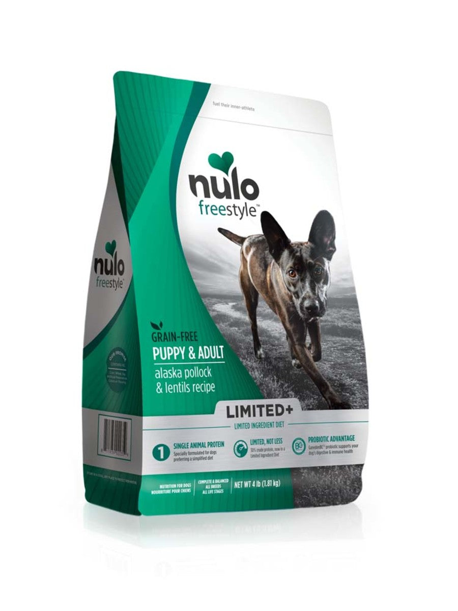 Nulo FreeStyle Limited+ Adult & Puppy Dry Dog Food Pollock & Lentils 4lb