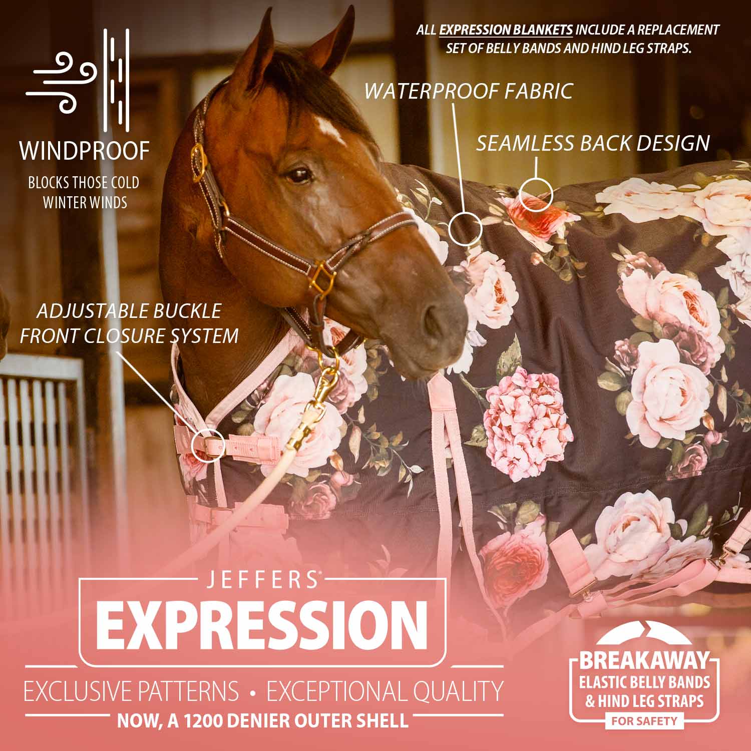Expression 1200 Denier Standard Neck Horse Turnout Sheet, 0 Gram