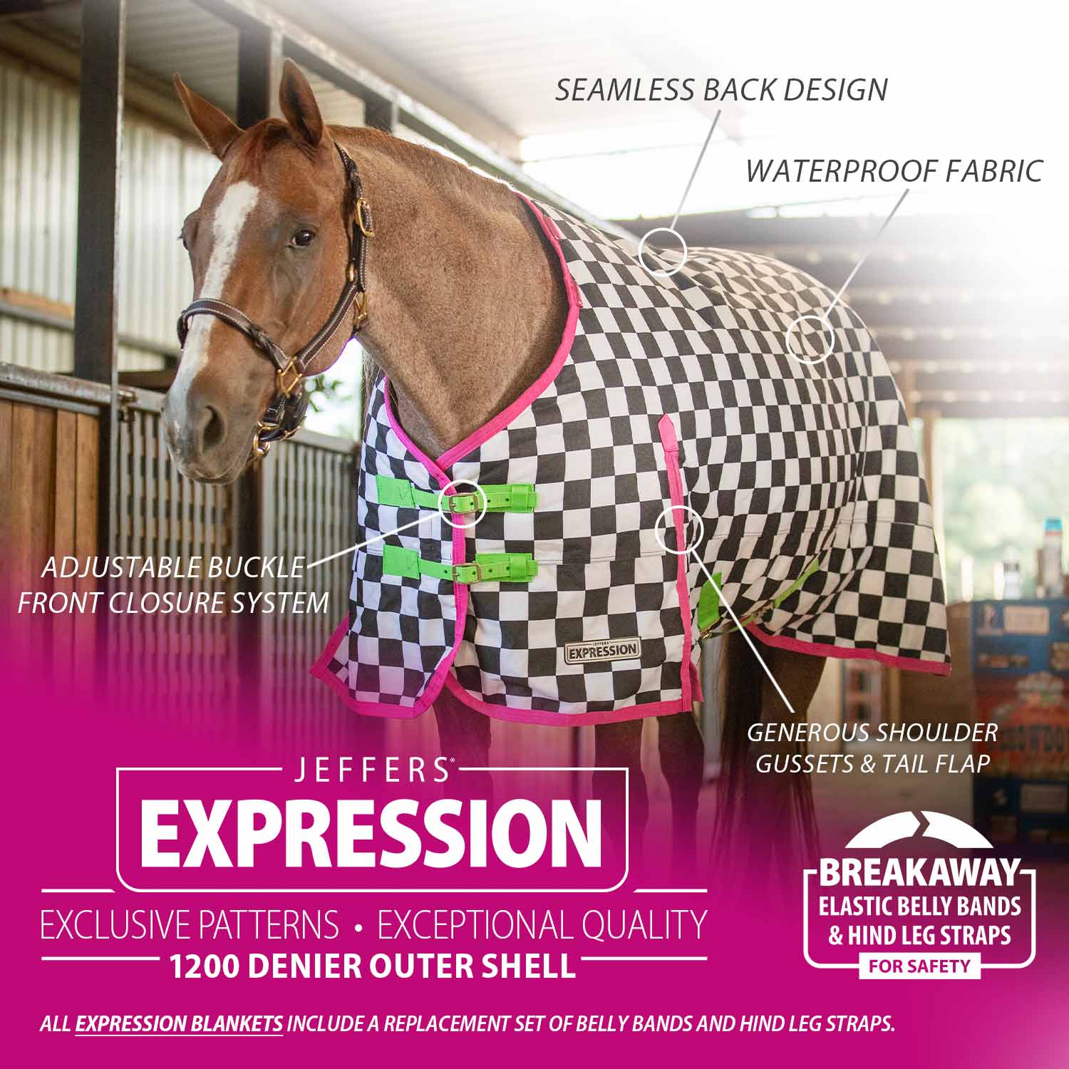 Expression 1200 Denier Standard Neck Horse Turnout Sheet, 0 Gram